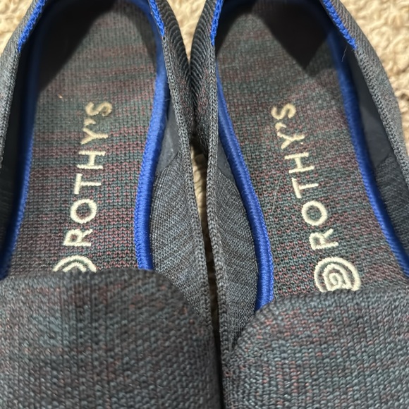 Navy Blue Purple Pattern Rothy’s Women’s Loafer Slip On 8.5 - Picture 2 of 6